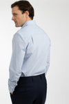 Chambray Blue Check Shirt (Slim Fit)