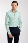 Green Mini Check Shirt (Slim Fit)