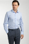Blue Bengal Stripe Twill Shirt (Slim Fit)