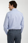 Blue Mini Check Shirt (Slim Fit)