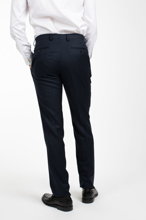 Dark Navy Hopsack Trouser