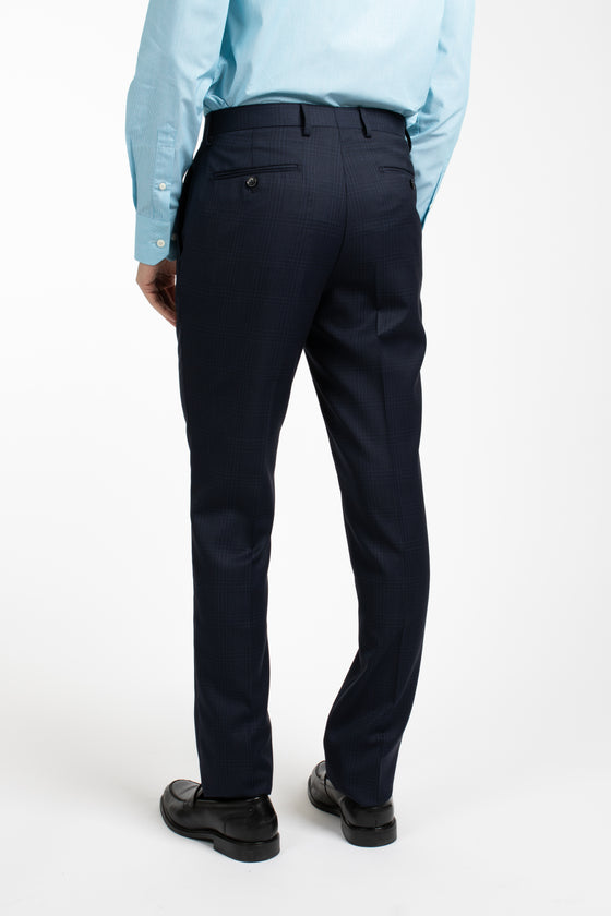 Navy Prince of Wales Check Trouser