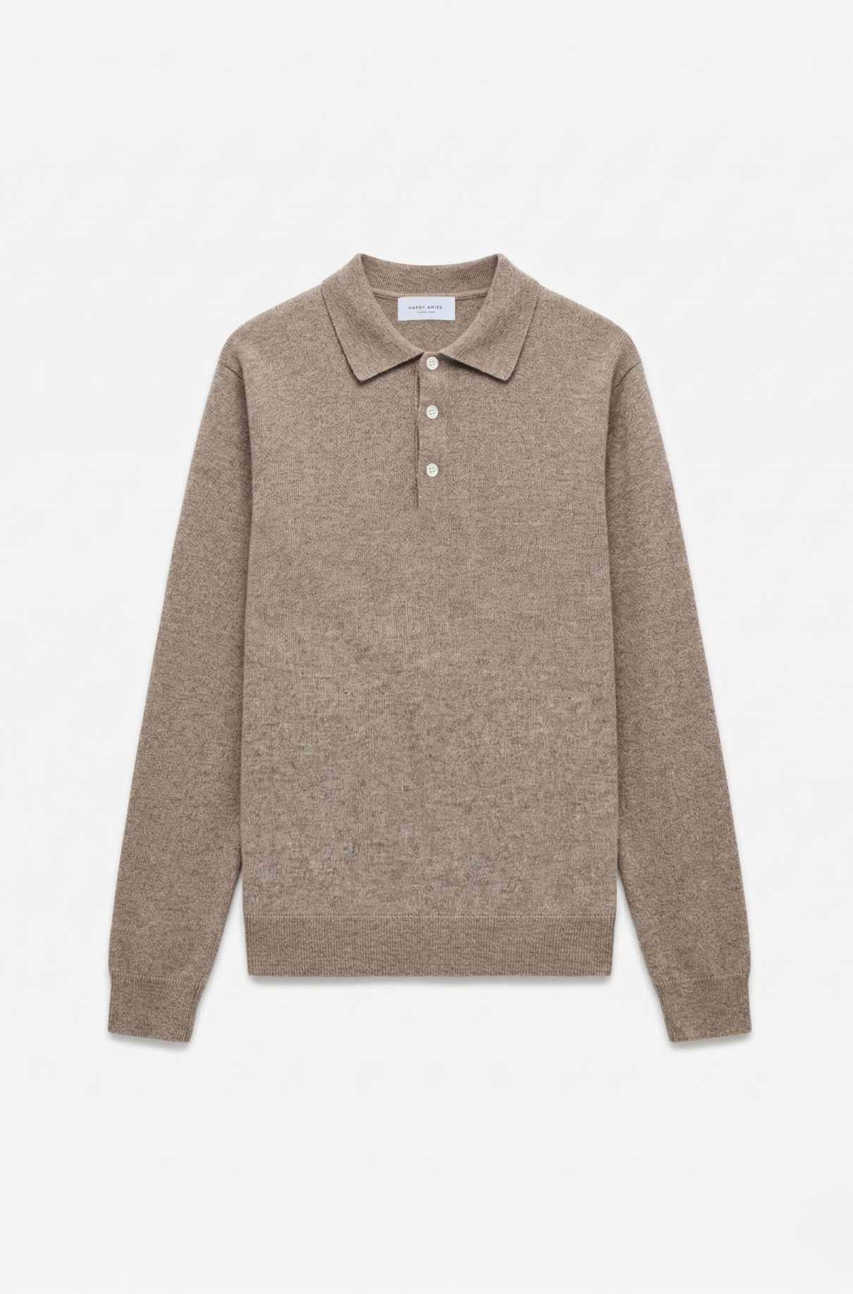 Oak Marle Pure Merino Wool L/S Polo