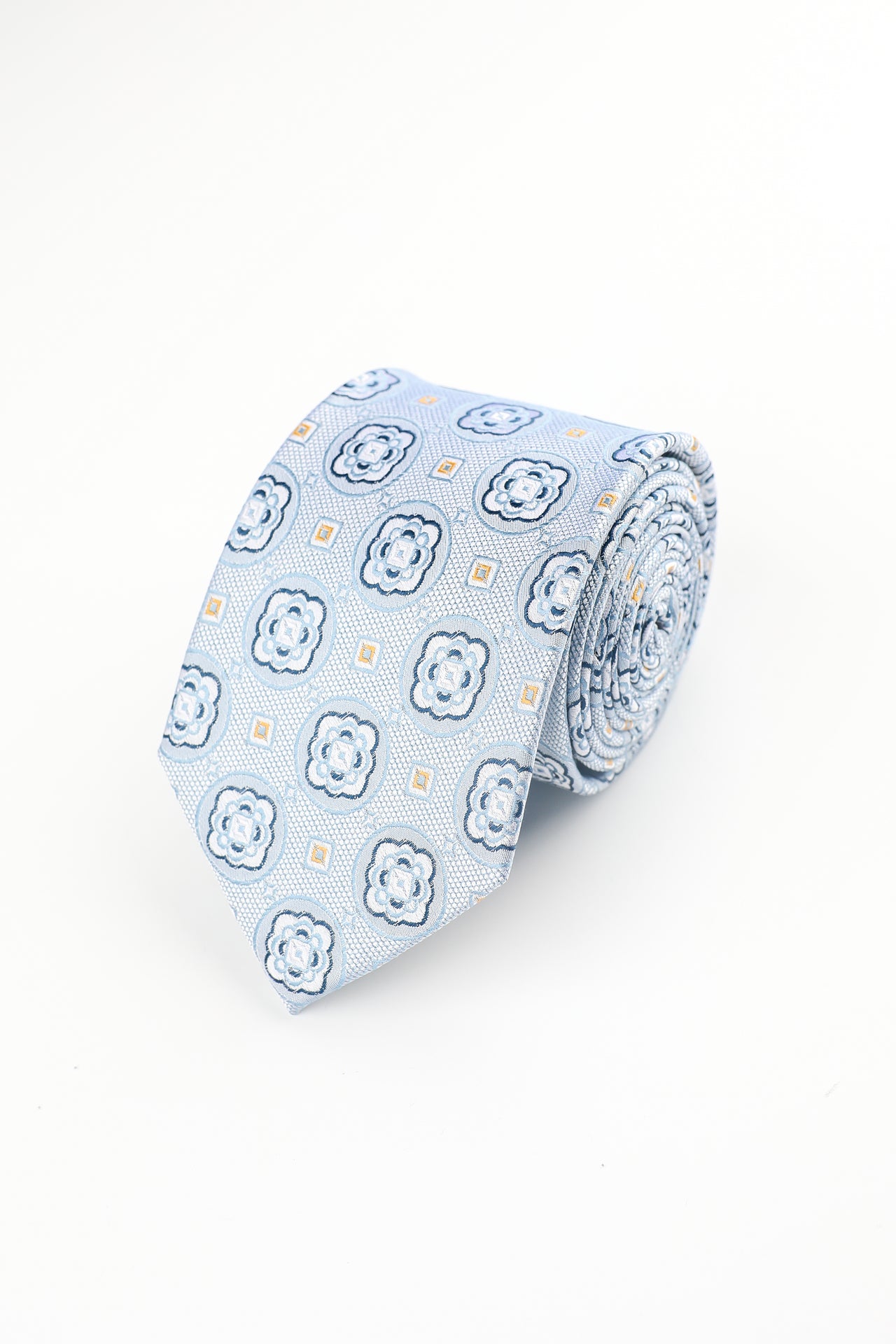 SKY WOVEN MEDALLION SILK TIE