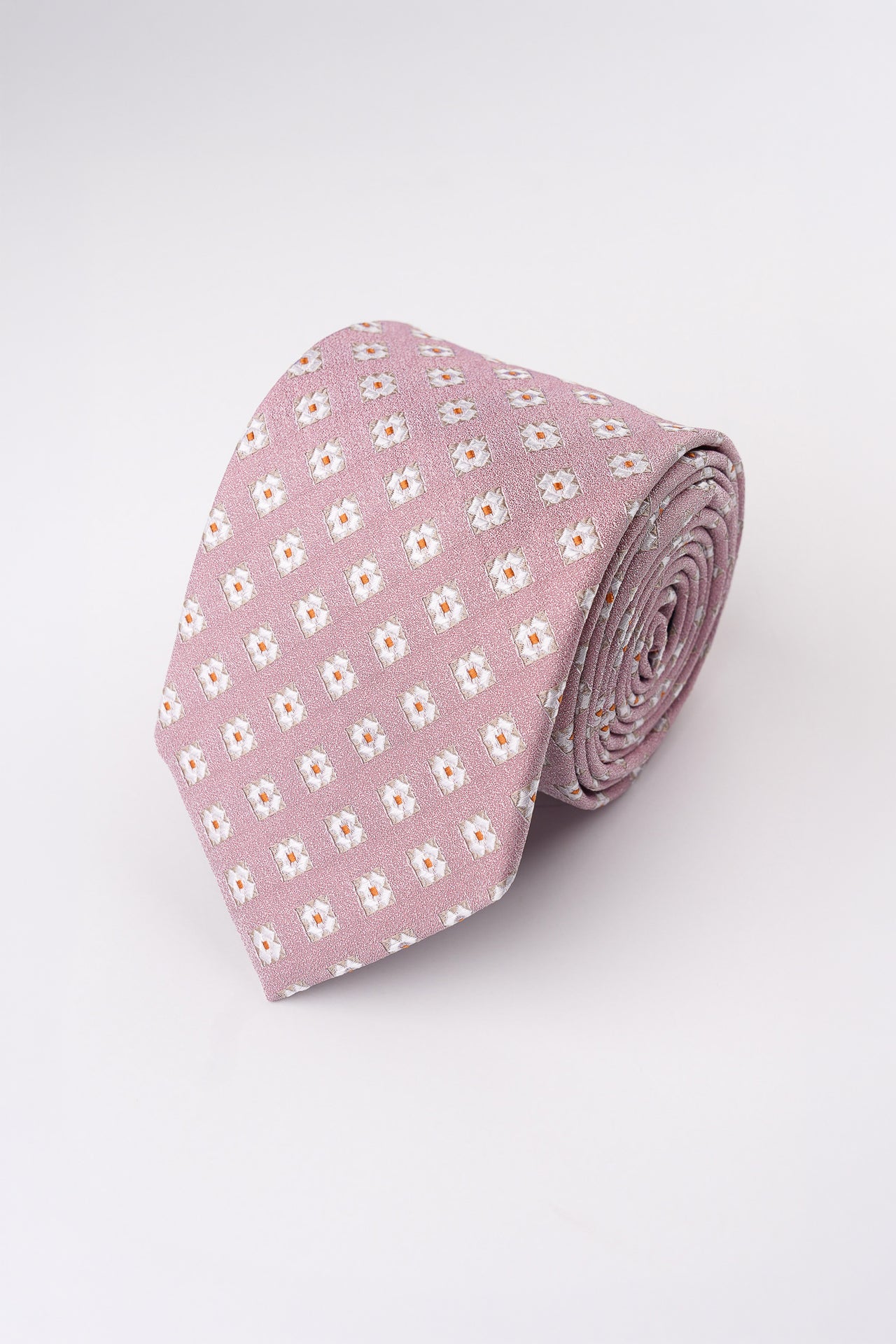 Blush Geometric Silk Tie