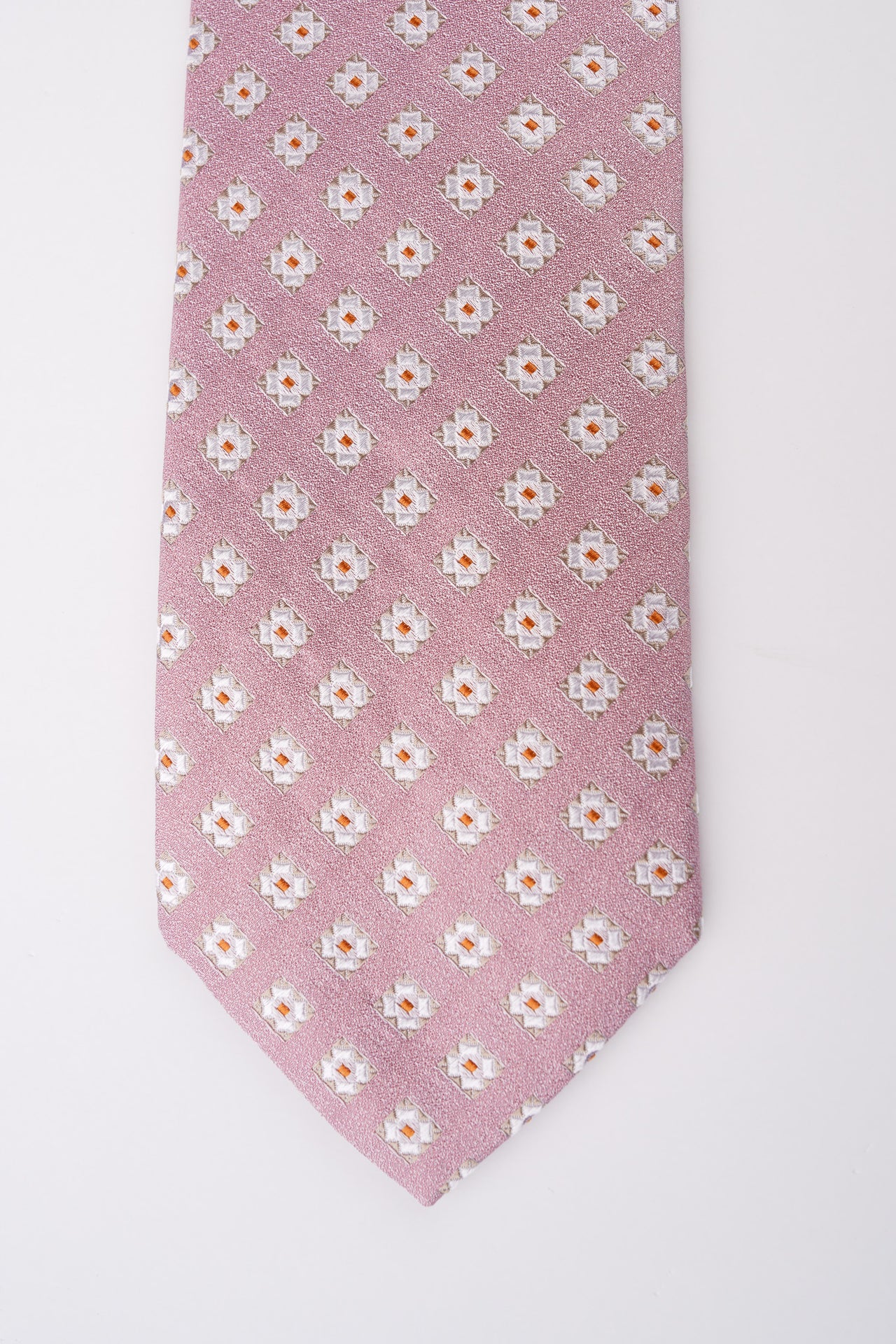 Blush Geometric Silk Tie
