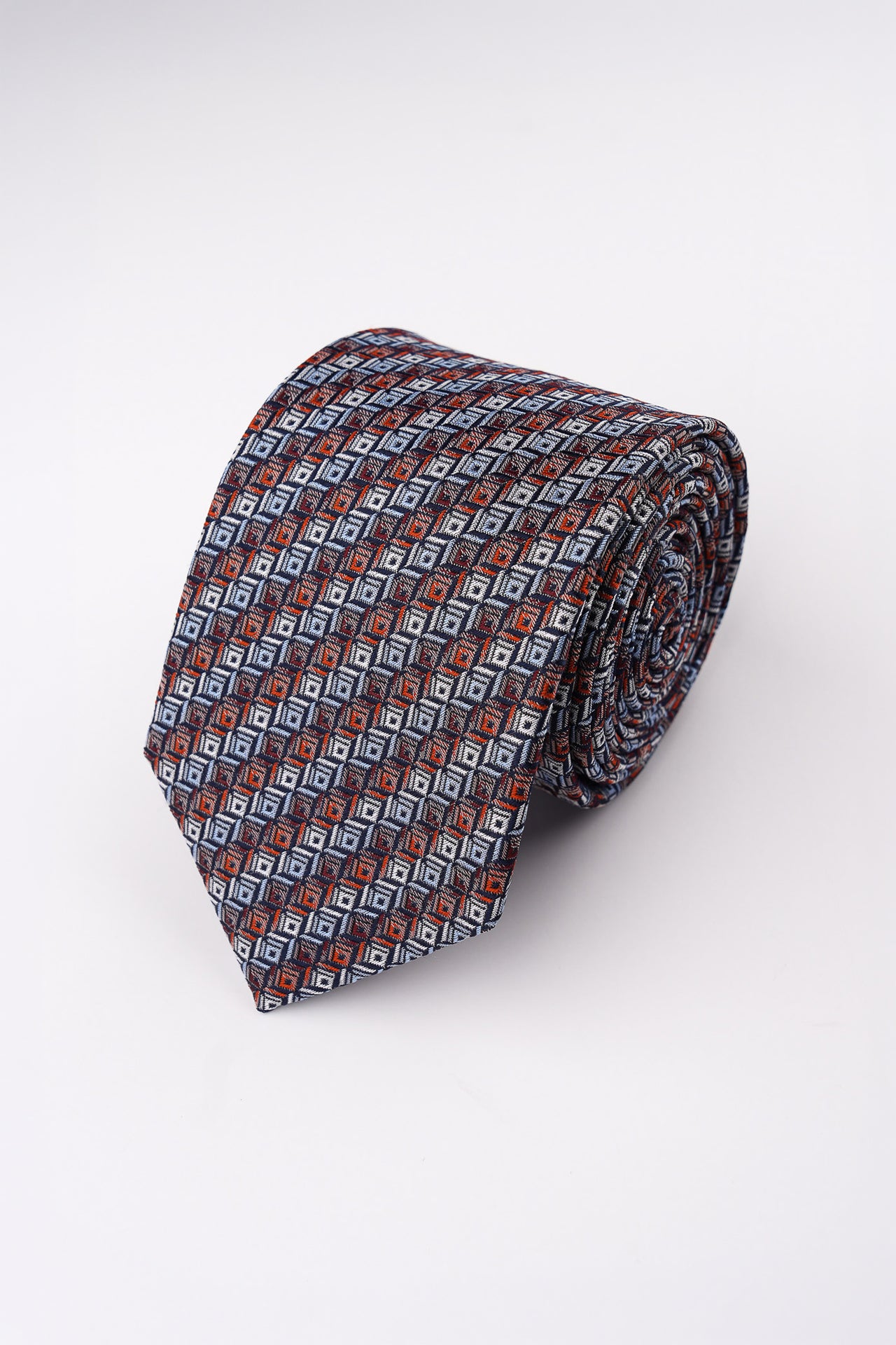 Brick Faded Diamond Silk Tie