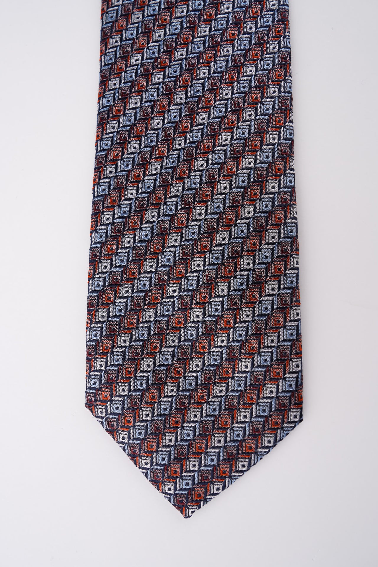 Brick Faded Diamond Silk Tie