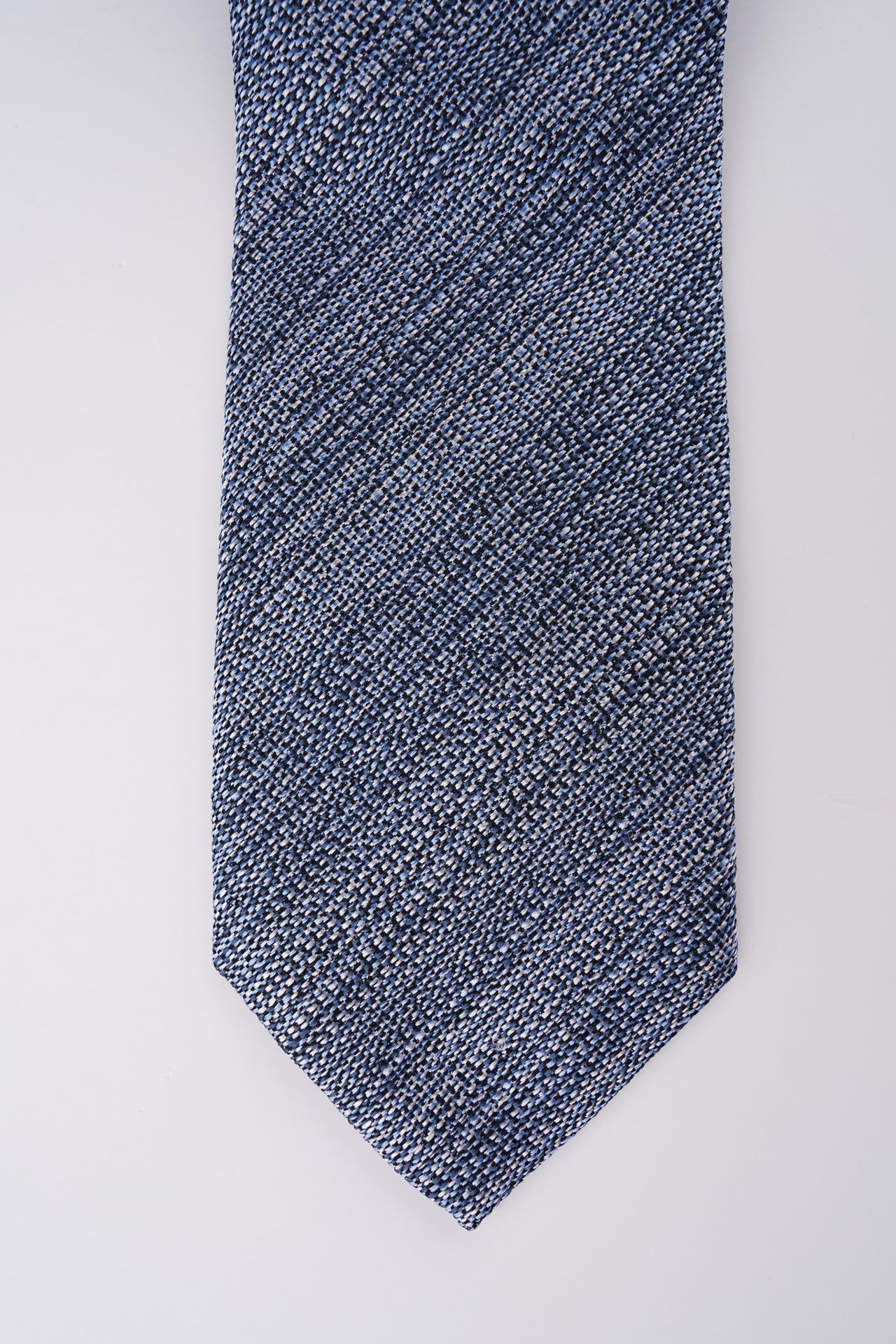 Navy Textured Silk Tie