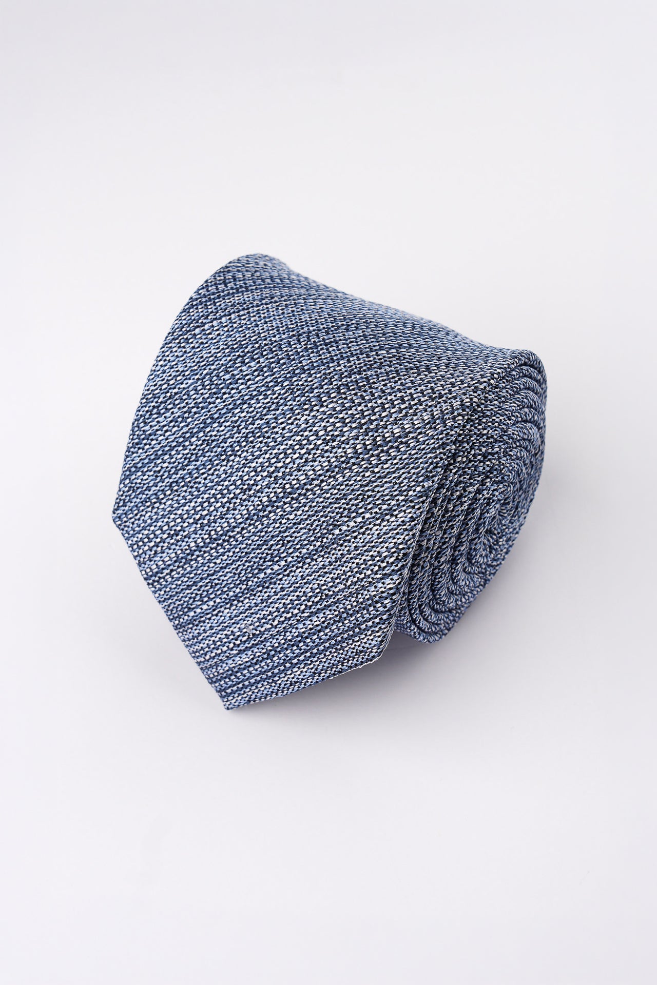 Navy Textured Silk Tie