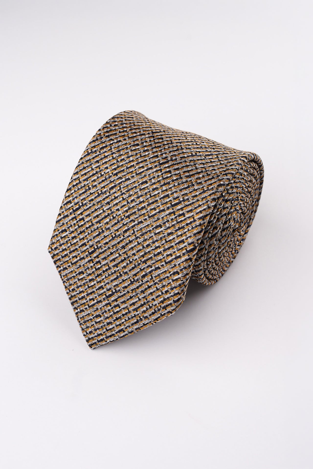 Gold Textured Silk Tie