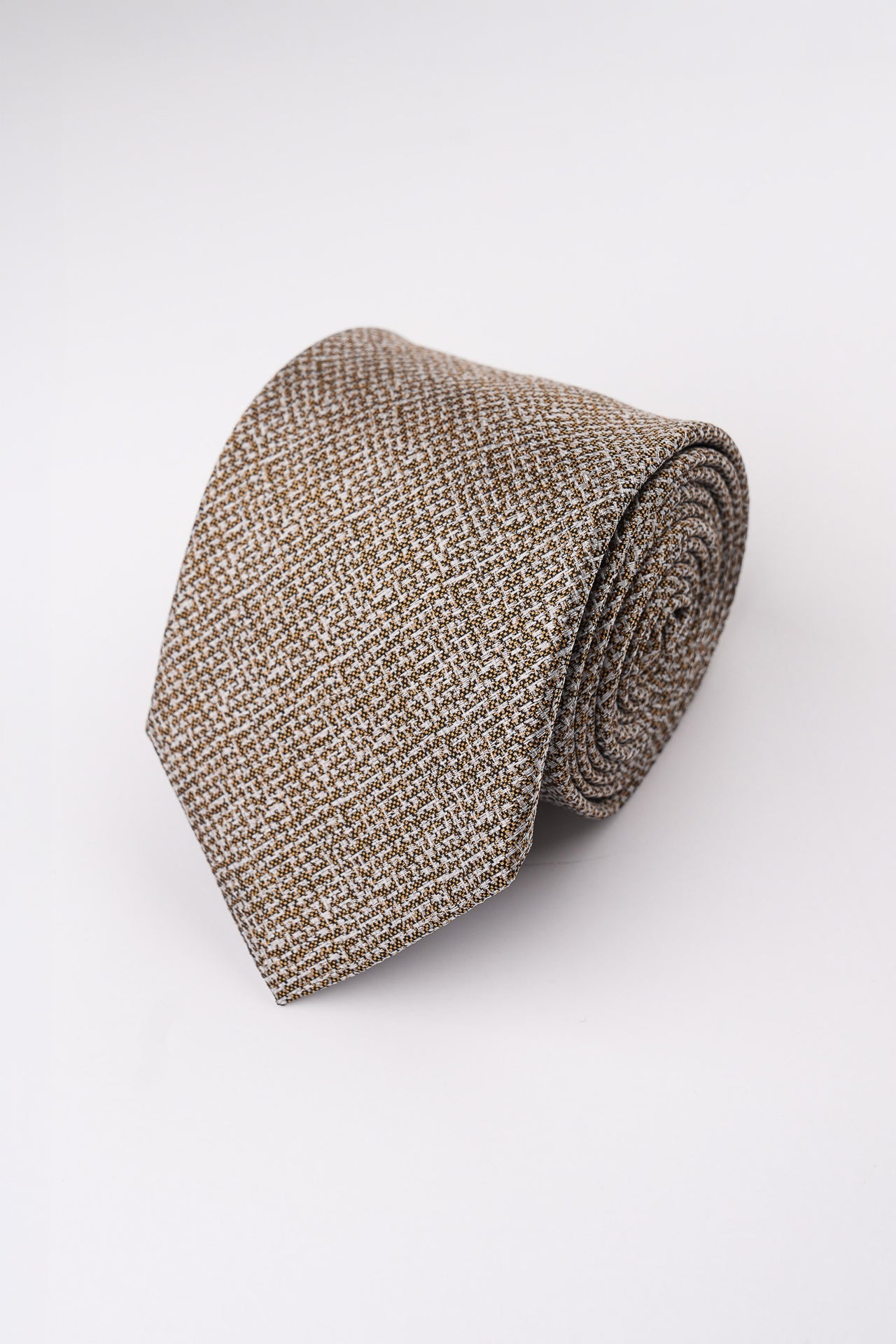 Gold Textured Silk Tie