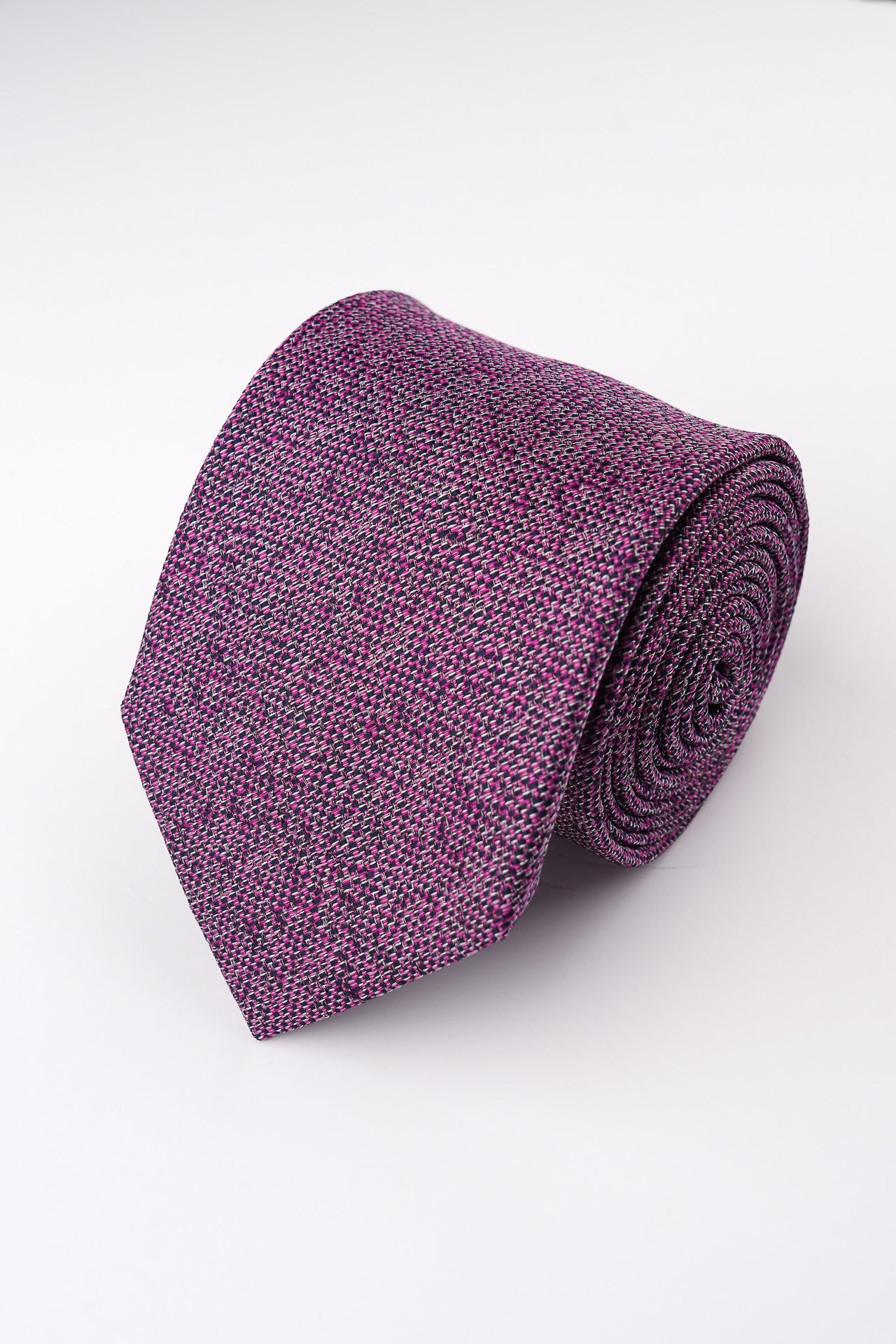 Pink Textured Silk Tie