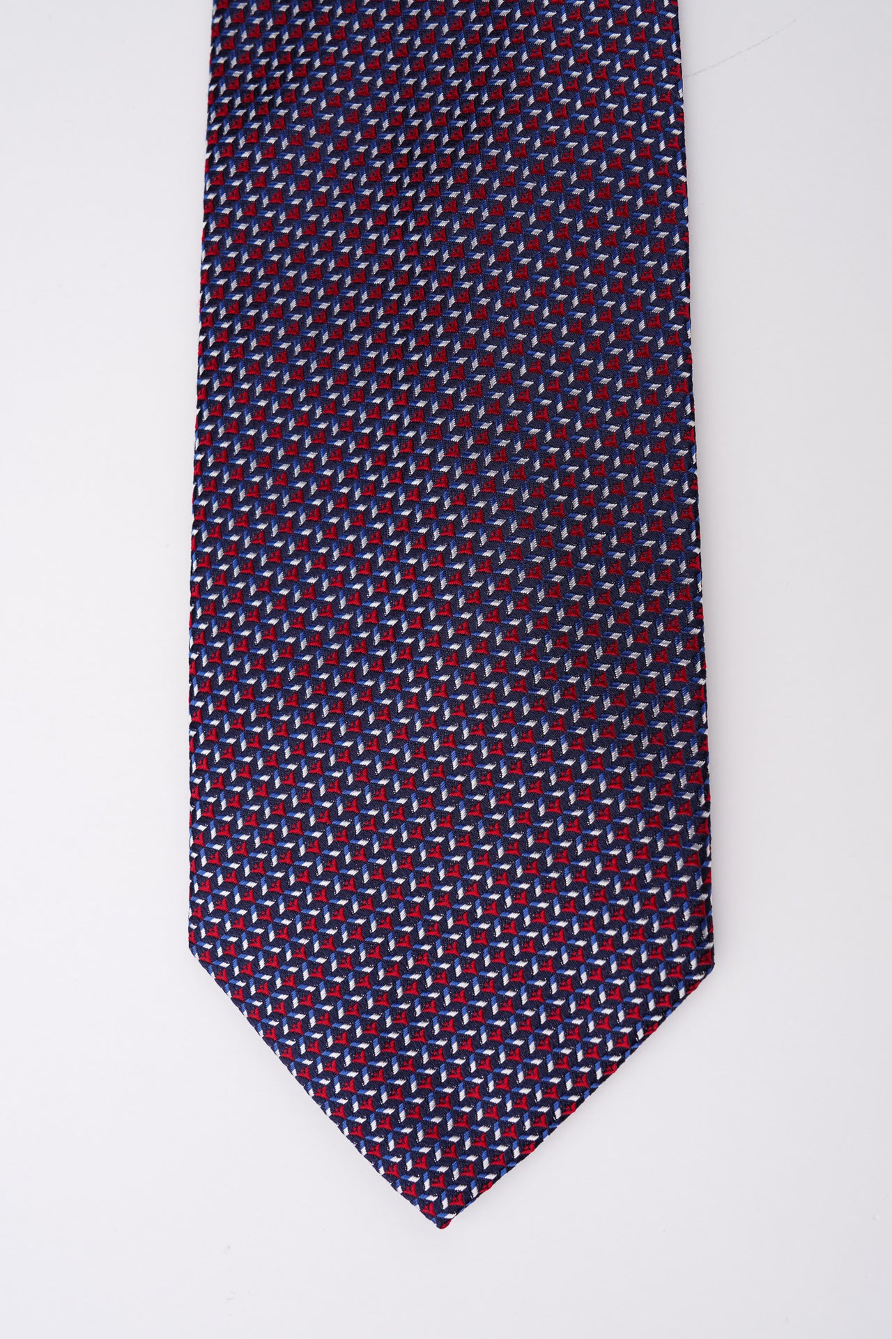 Green Geometric Silk Tie