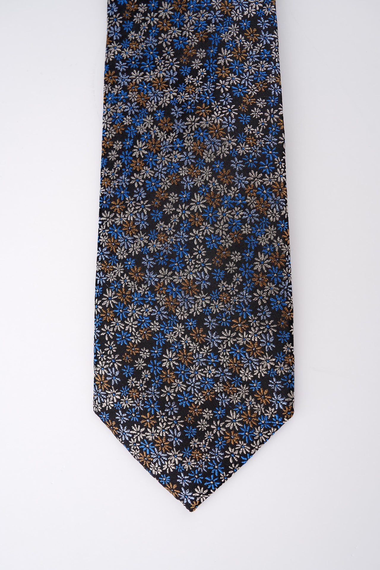 Blue Floral Silk Tie