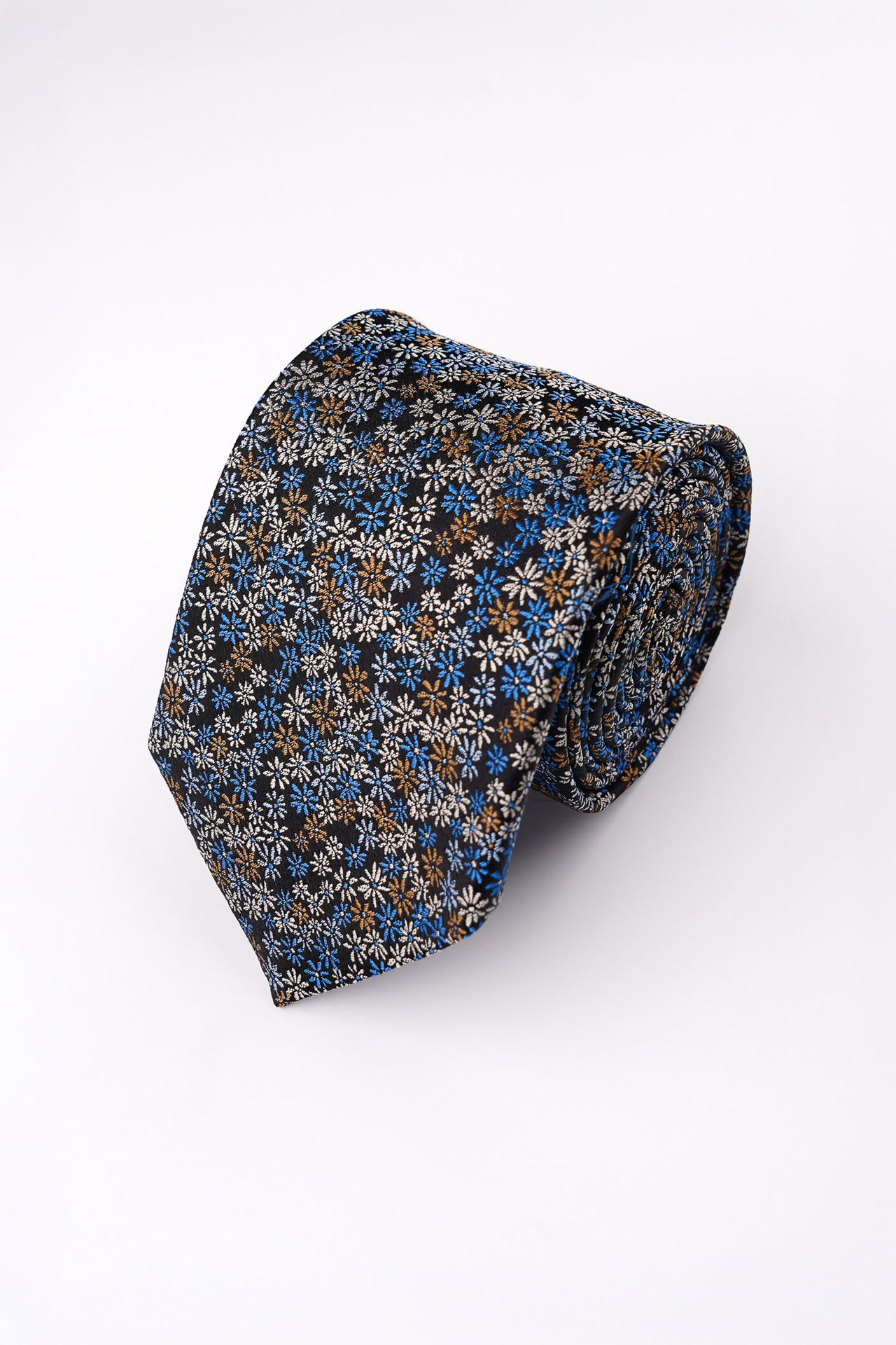 Blue Floral Silk Tie