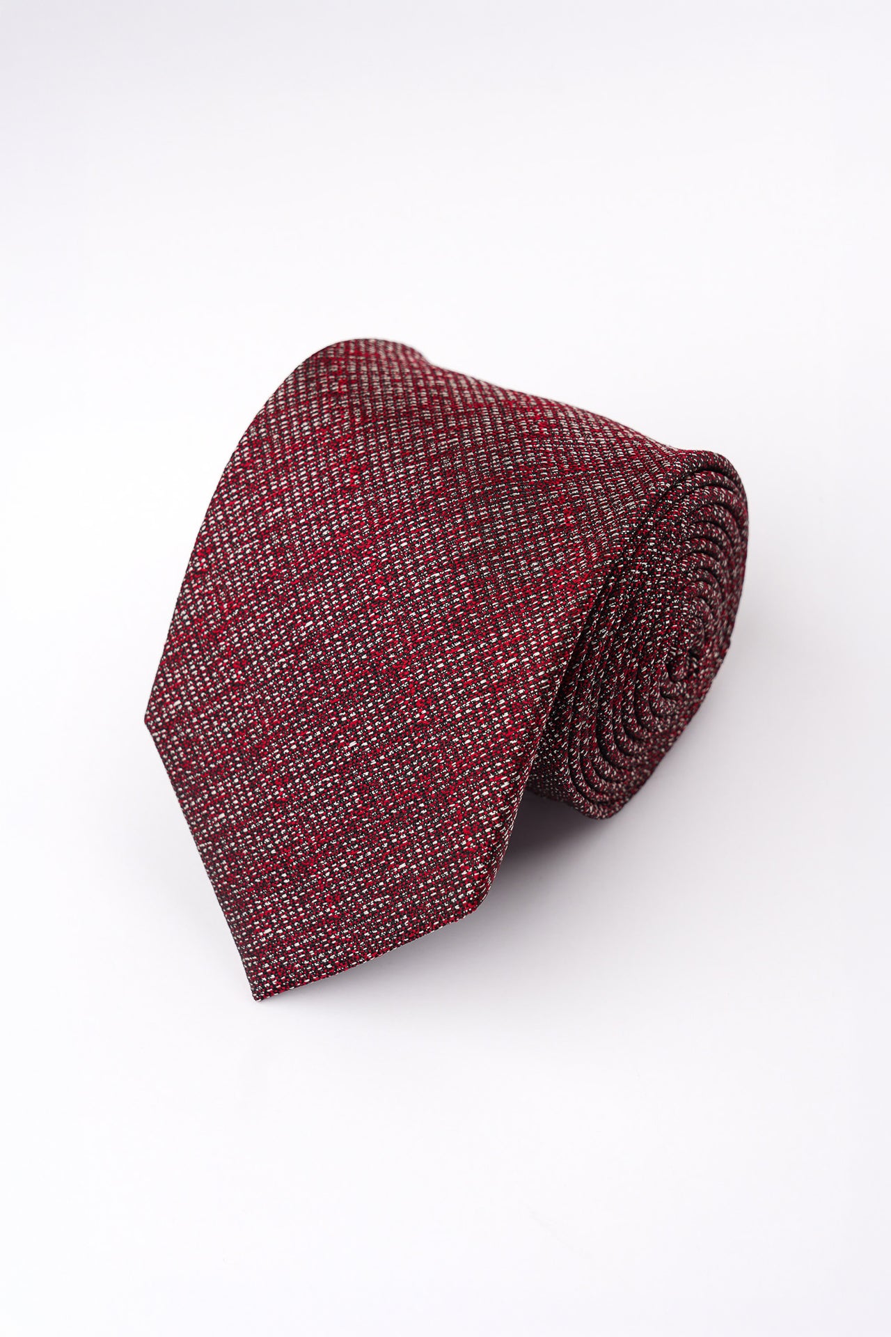 Red textured Silk Tie