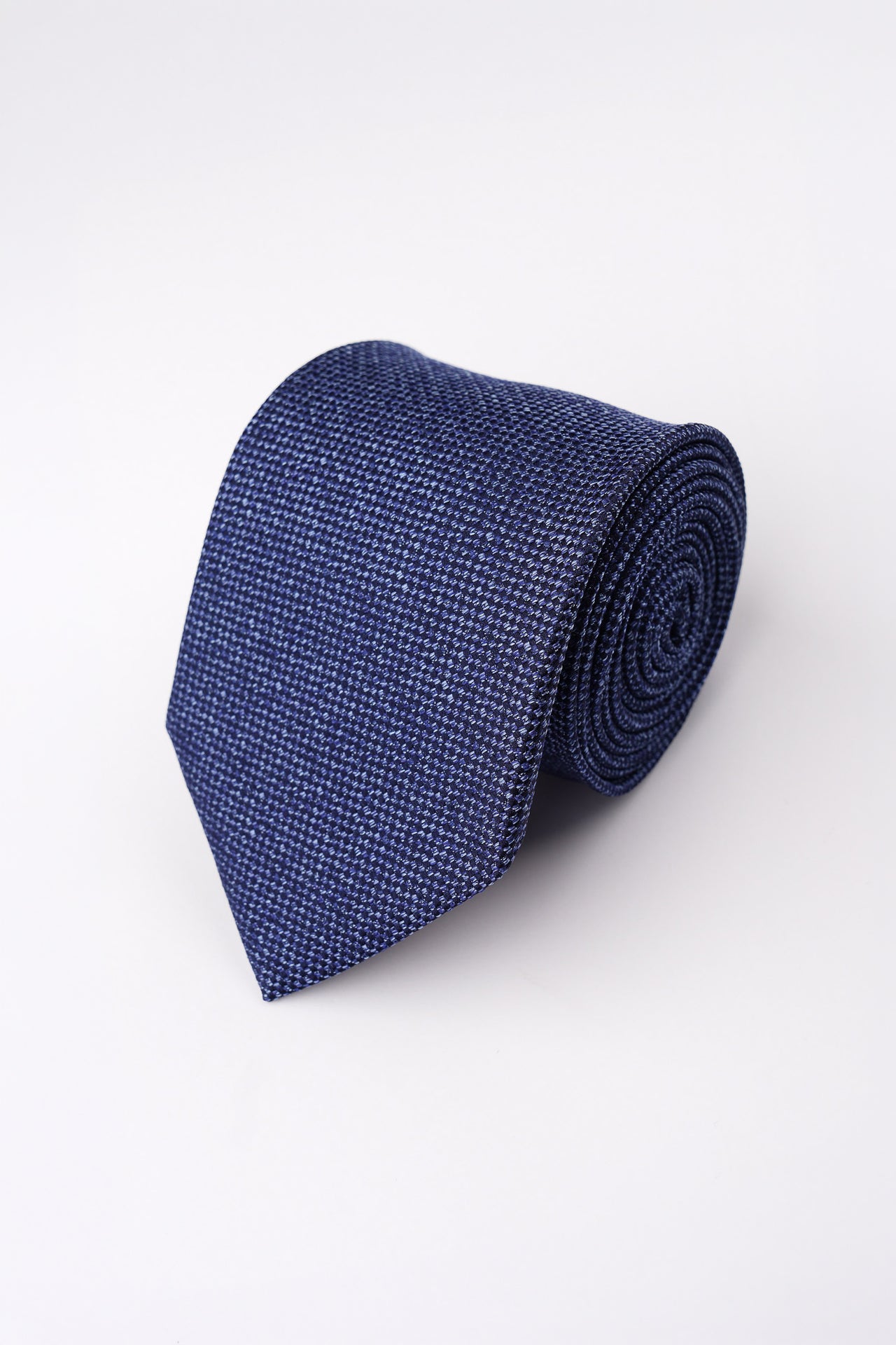 True Navy Textured Silk Tie