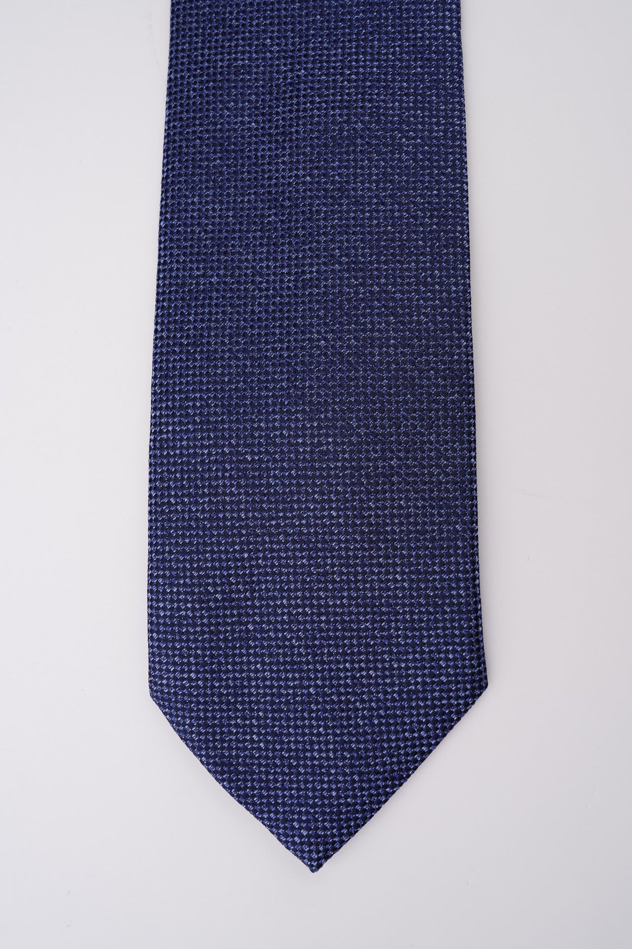 True Navy Textured Silk Tie