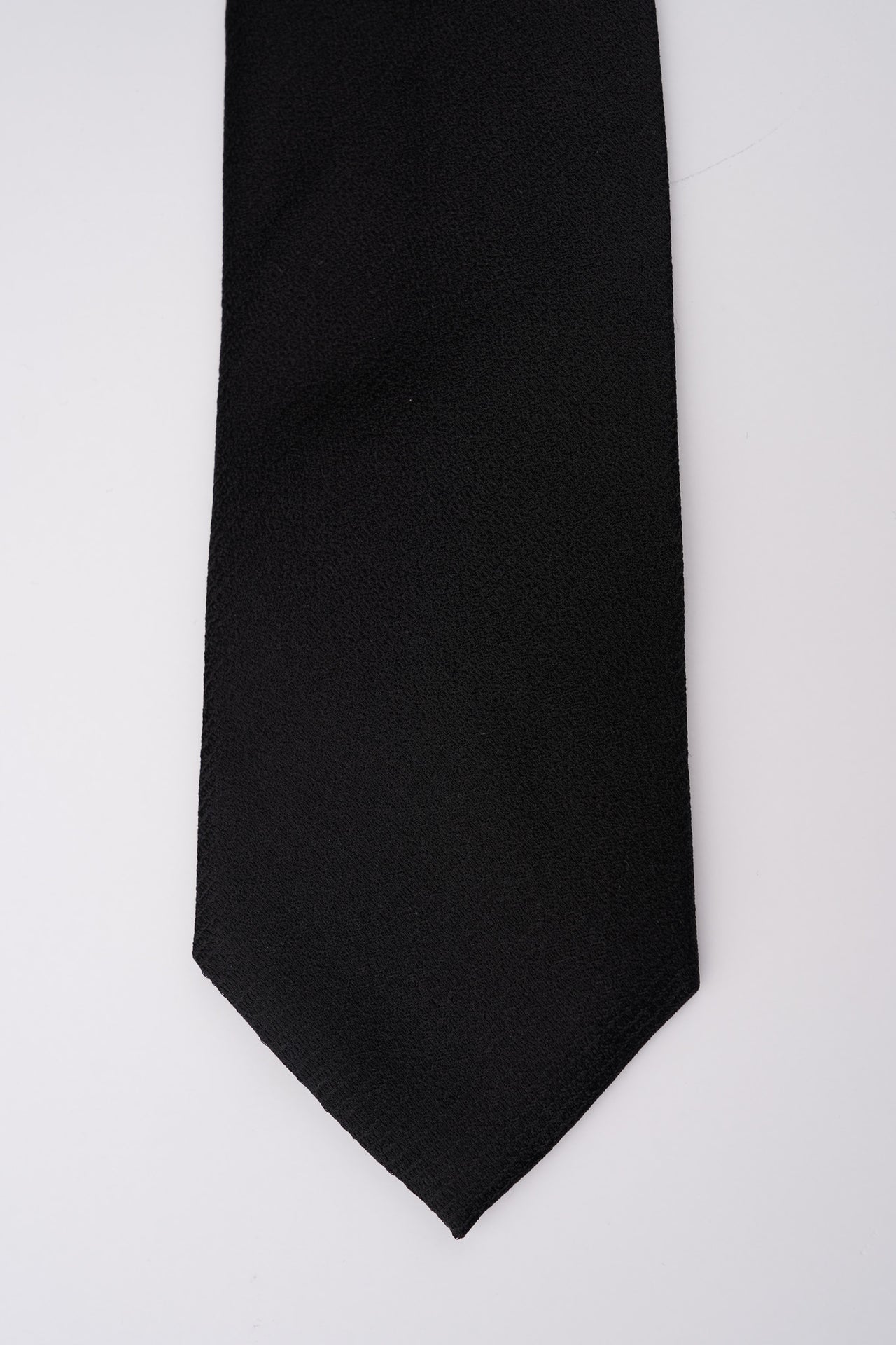 Black Textured Silk Tie