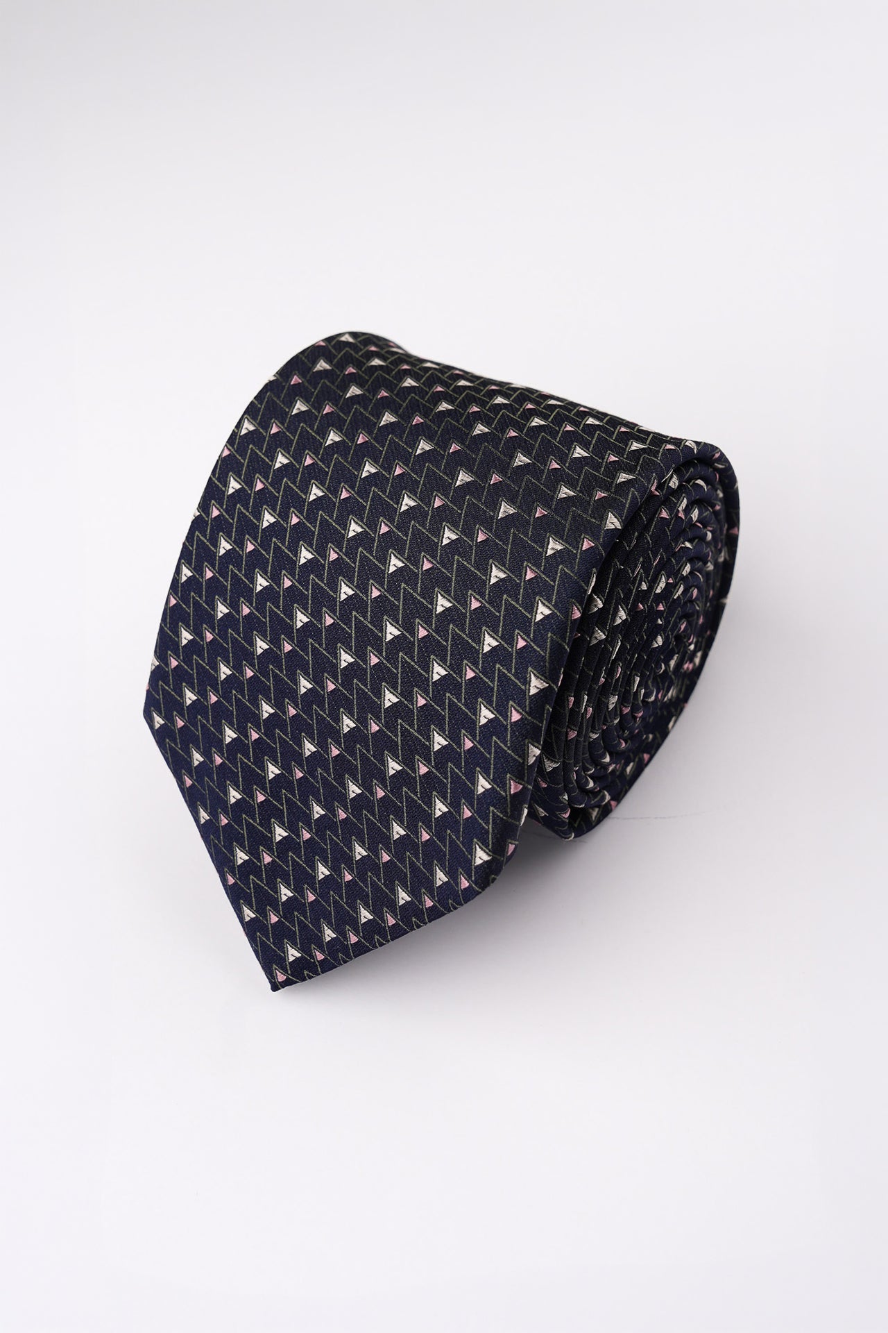 Green Geometric Silk Tie