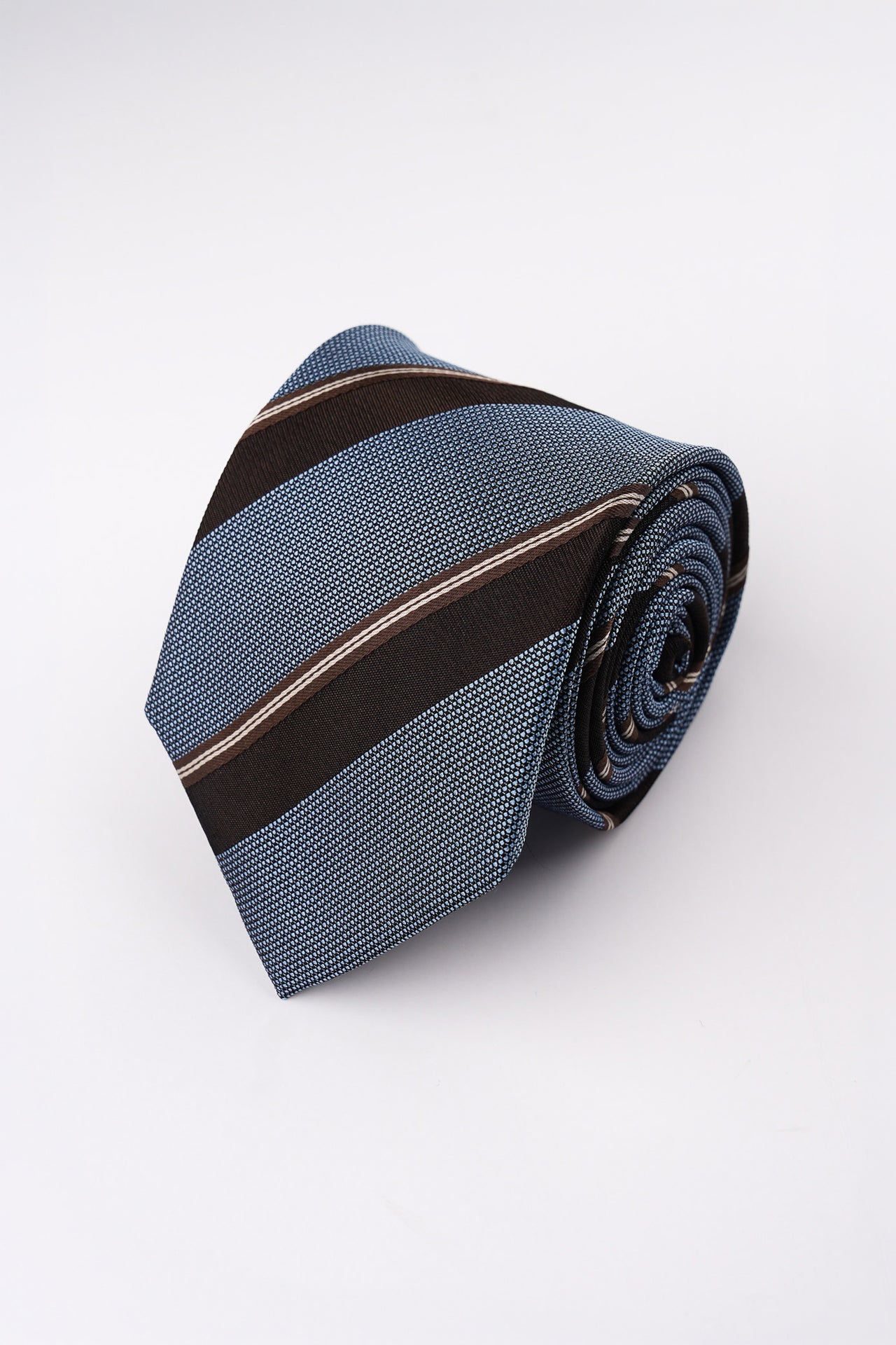 True Blue Stripe Silk Tie