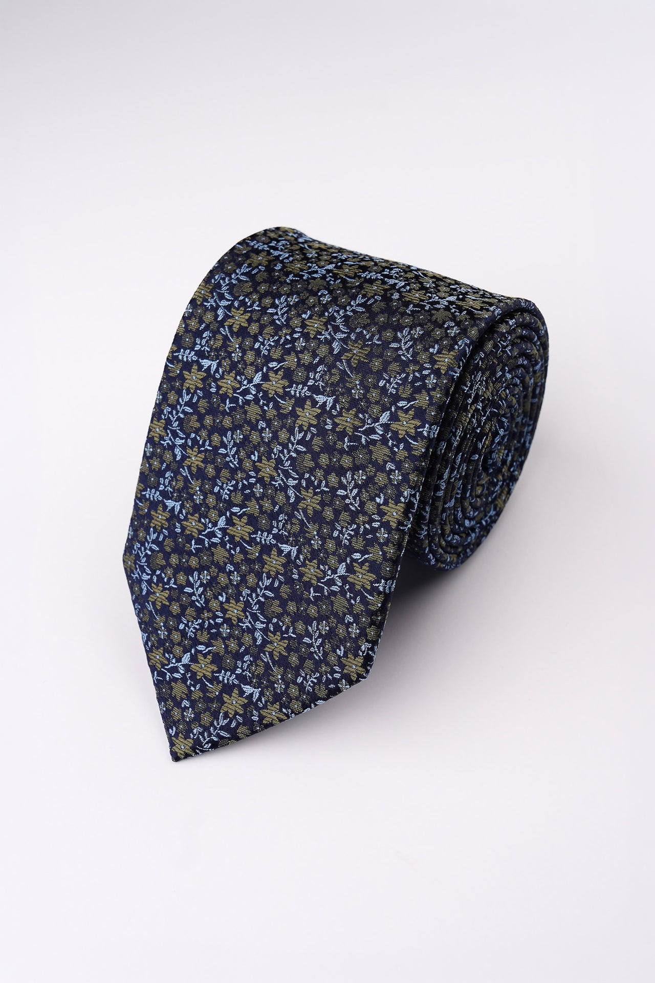 Green Floral Silk Tie