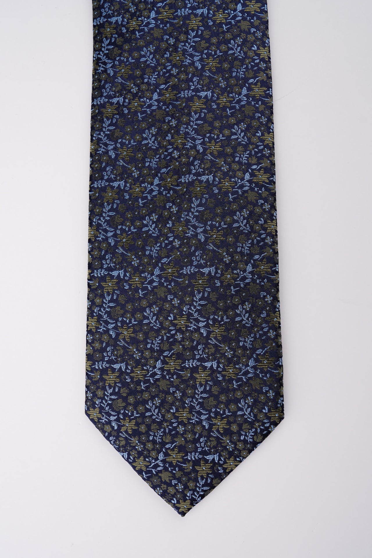 Green Floral Silk Tie