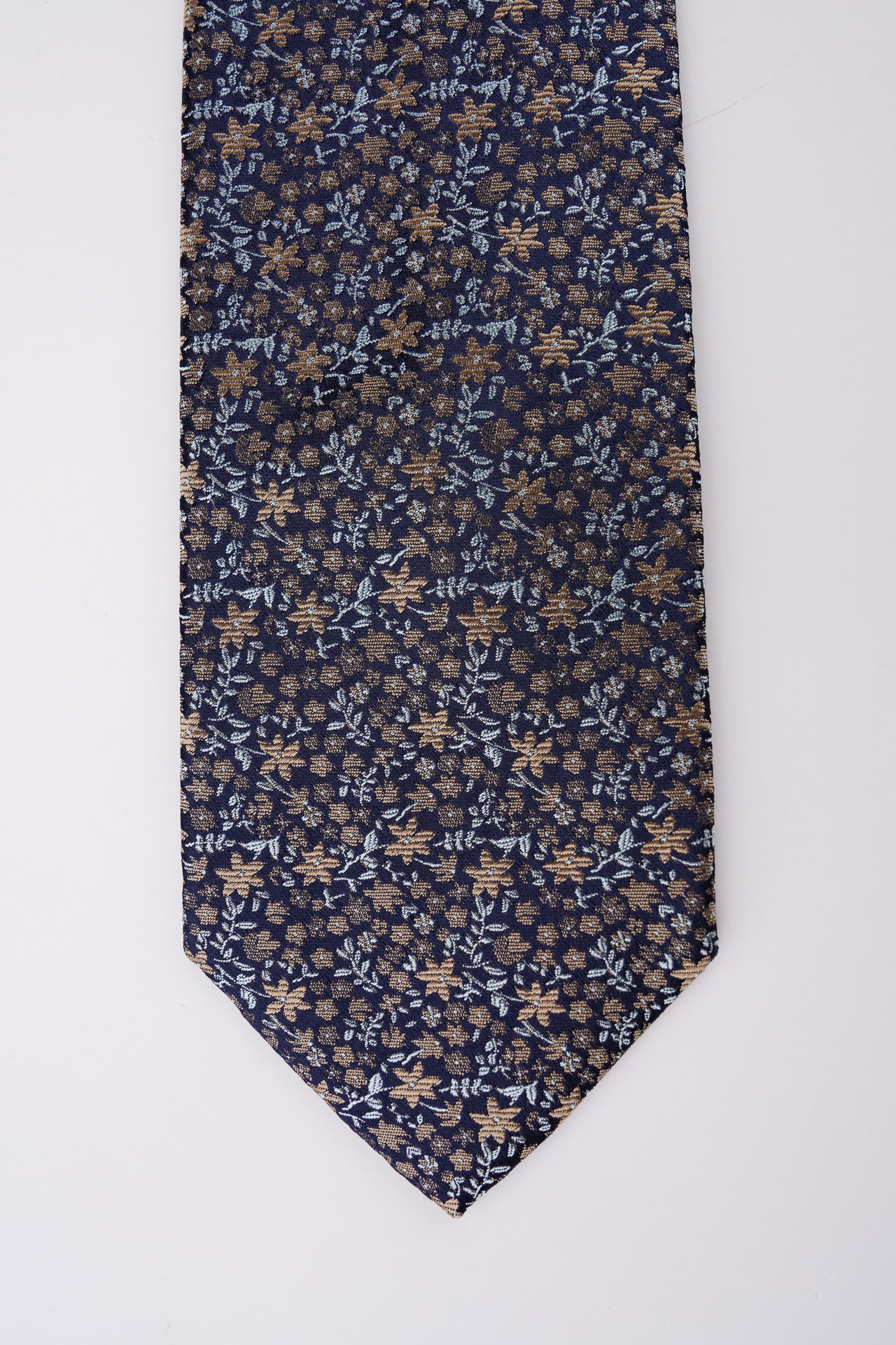 Brown Floral Silk Tie
