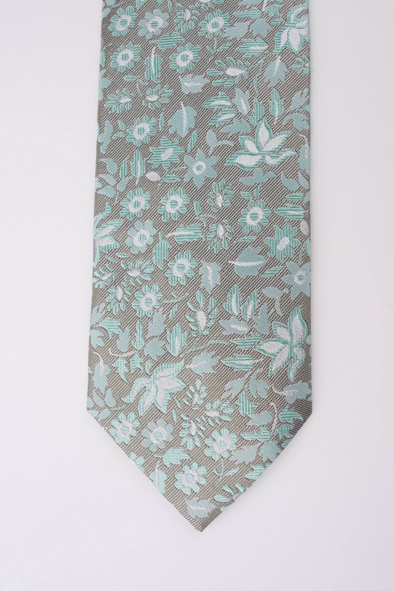 Mint Floral Silk Tie
