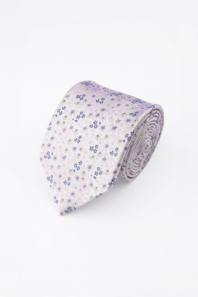 Blush Mini Floral Silk Tie