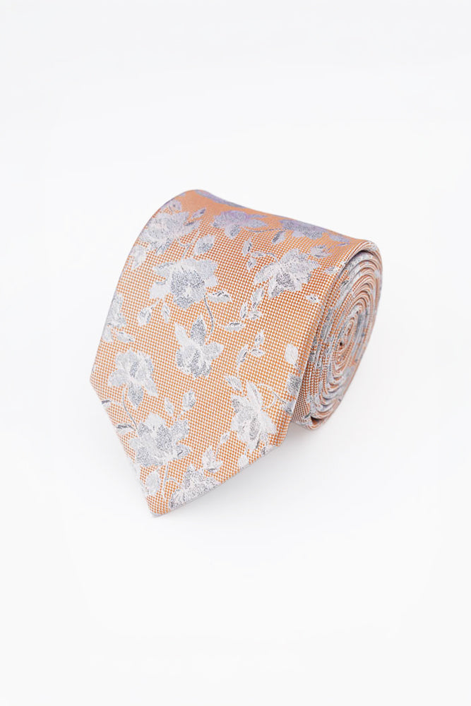 Sunflower Brush Floral Silk Tie