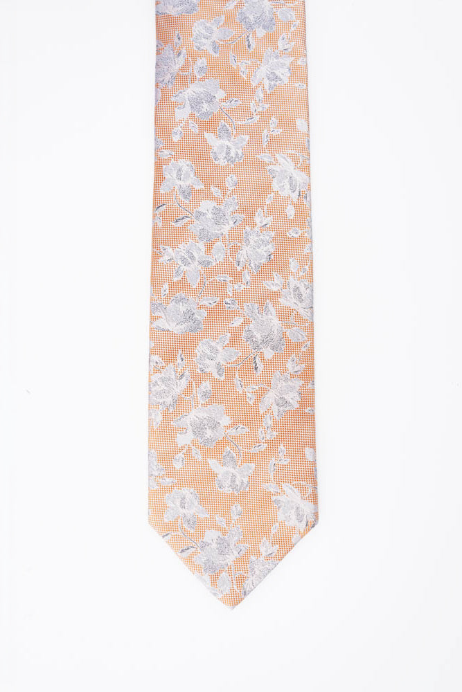 Sunflower Brush Floral Silk Tie