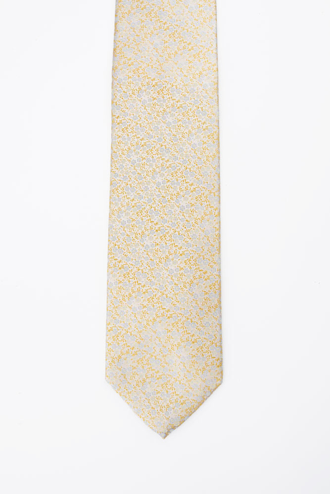 Yellow Meadow Floral Silk Tie