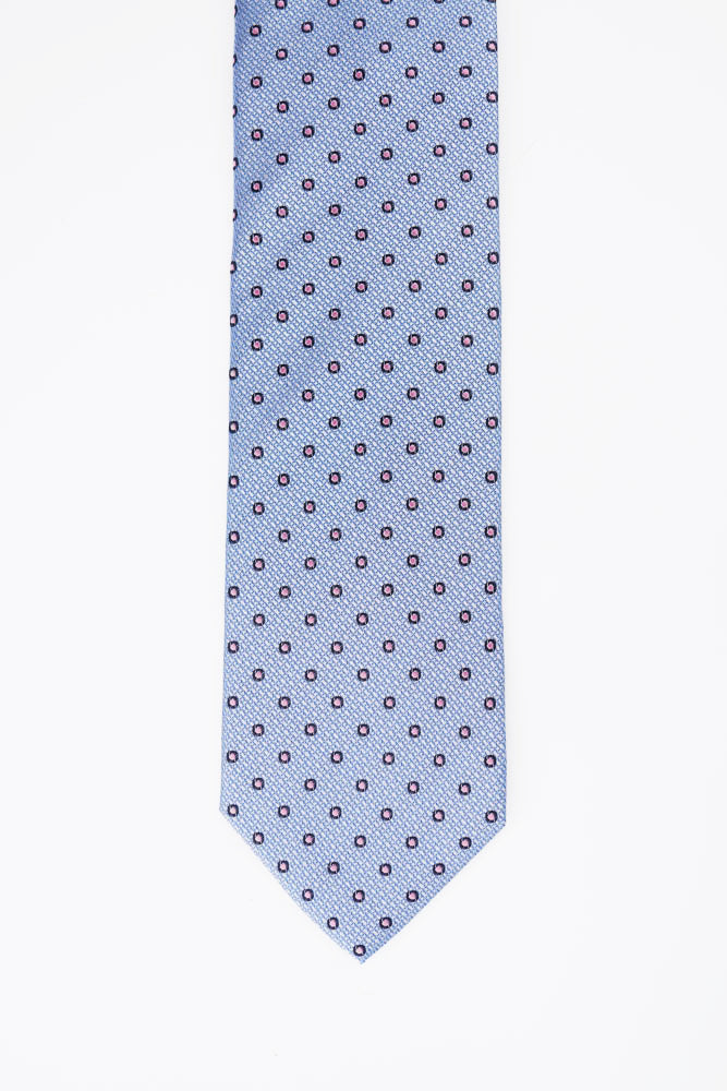 Crystal Blue Dot Silk Tie
