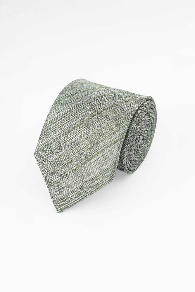 Green Texture Silk Tie