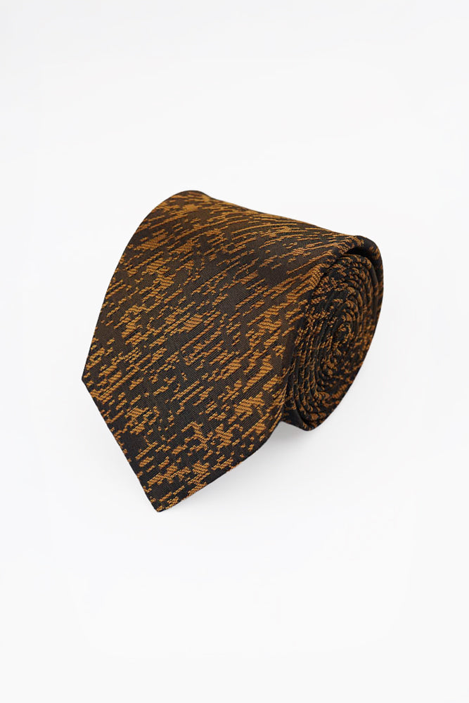 Saffron Streaky Silk Tie