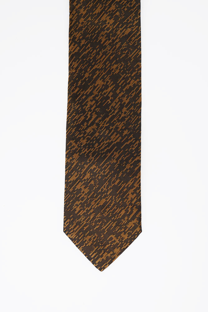 Saffron Streaky Silk Tie