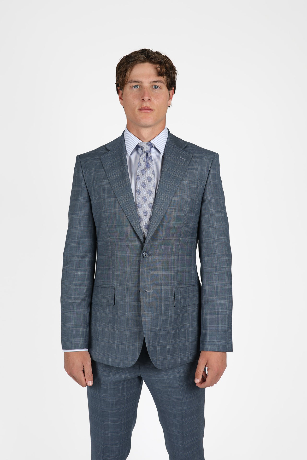 Blue Mist Brinsley Check Jacket