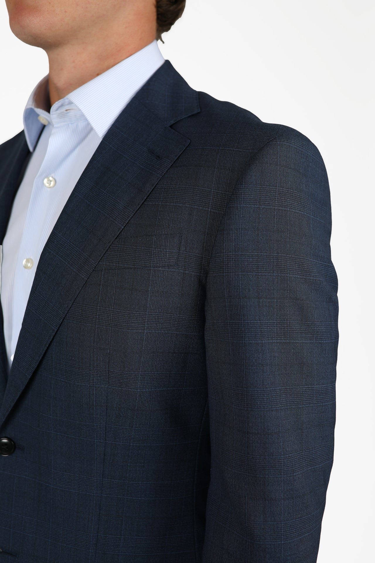 Navy Brinsley Check Jacket