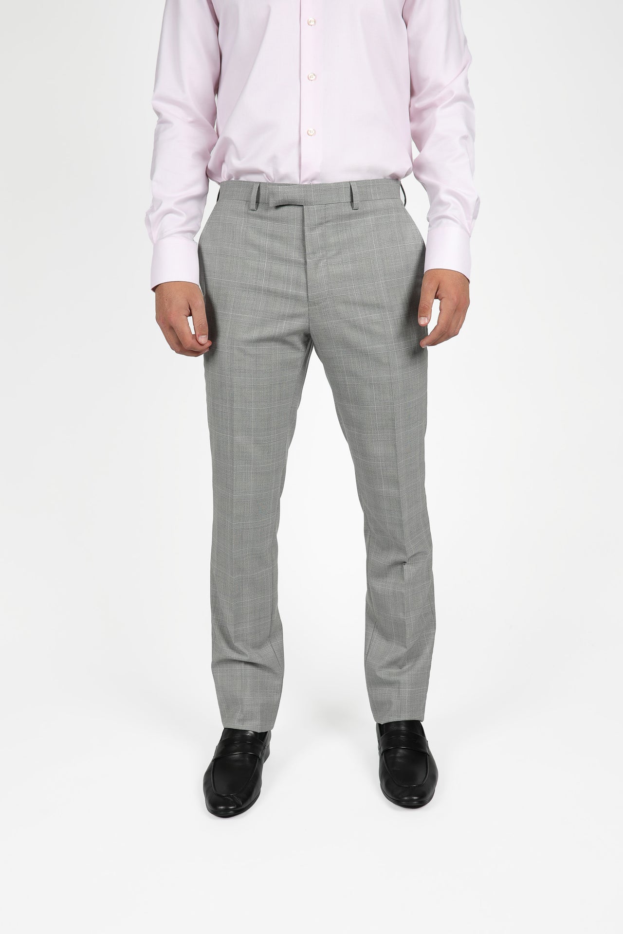 Light Grey Brinsley Check Trouser