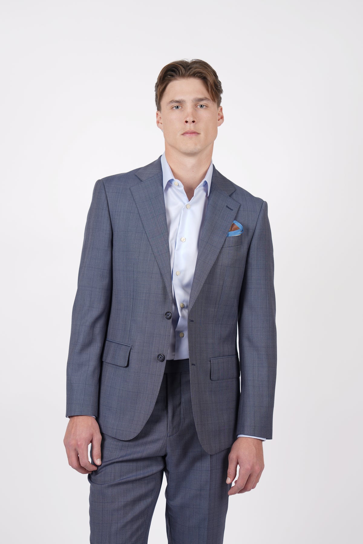 Navy Brinsley Check Jacket