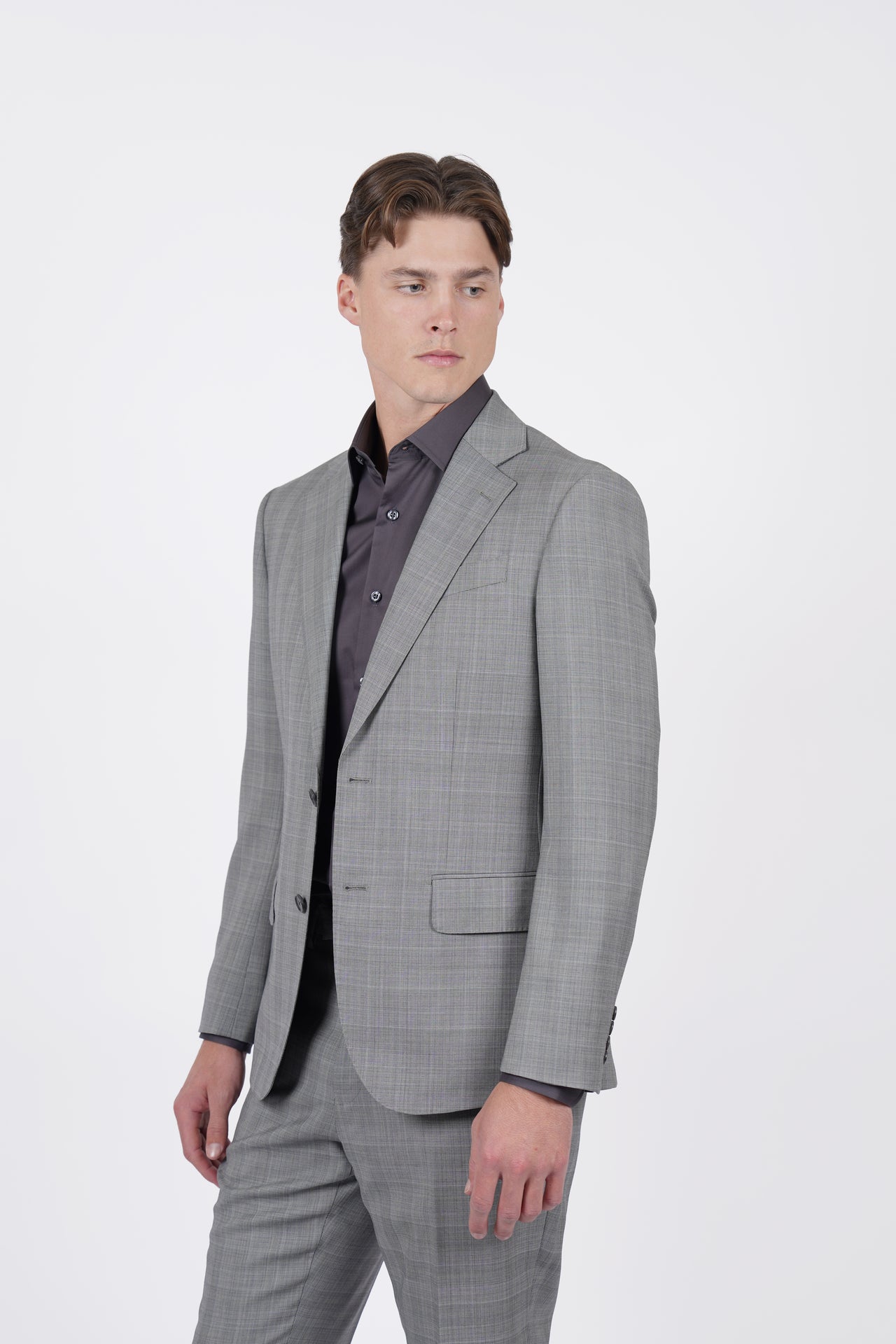 Light Grey Brinsley Check Jacket
