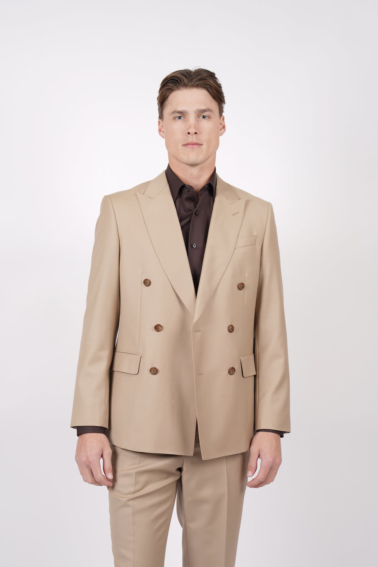 Camel Brinsley Plain Double Jacket