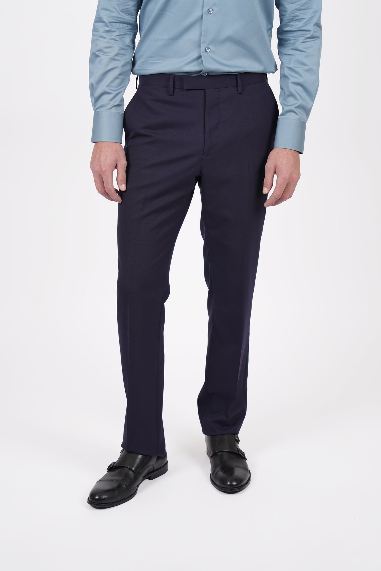 Dark Navy Brinsley Shadow Check Trouser