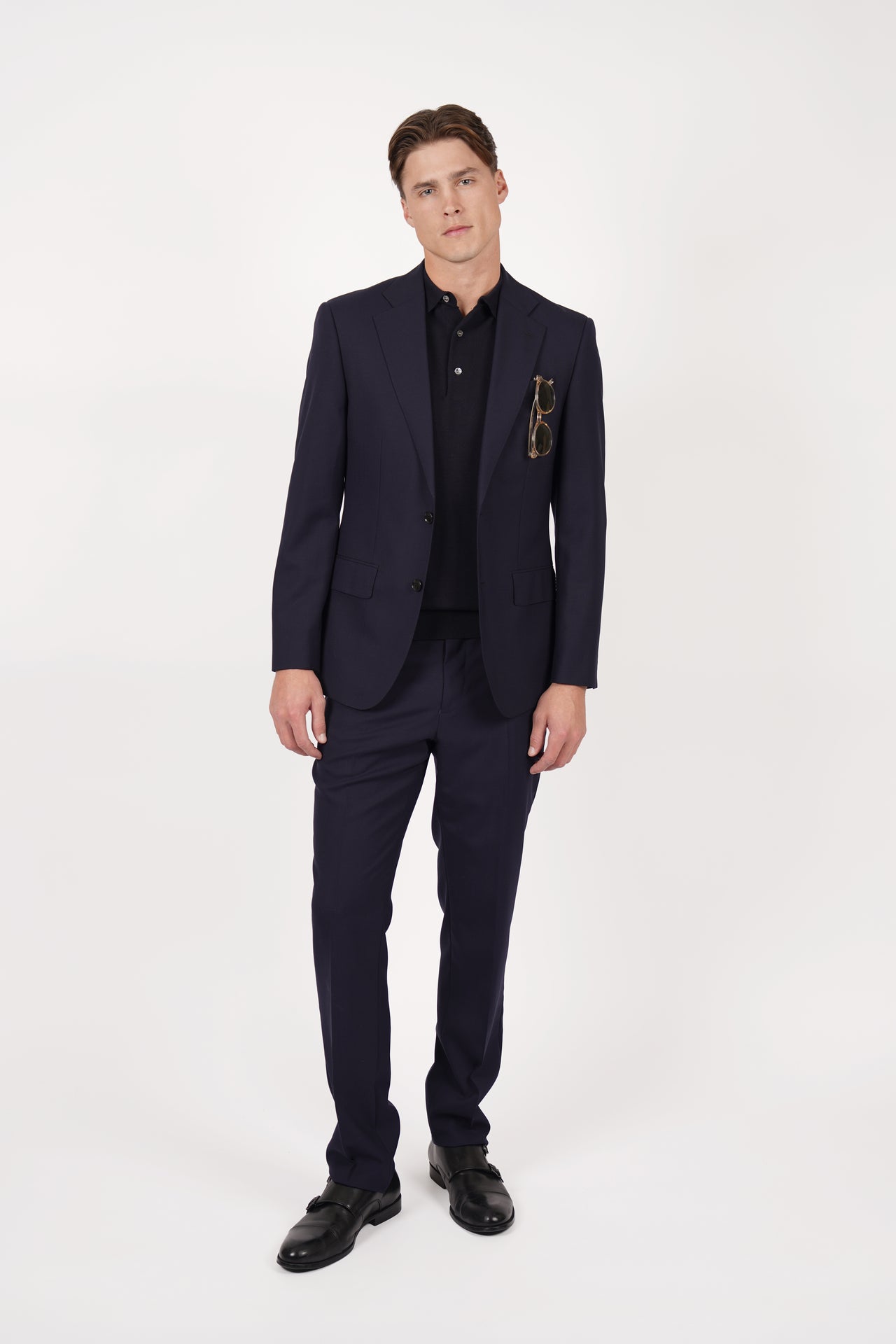 Dark Navy Brinsley Shadow Check Trouser
