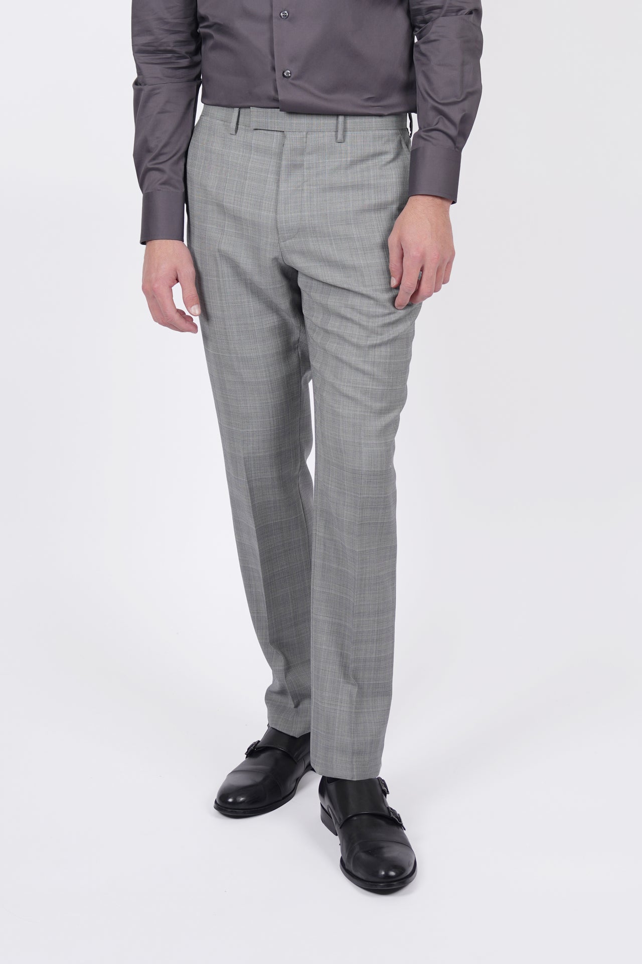 Light Grey Brinsley Check Trouser