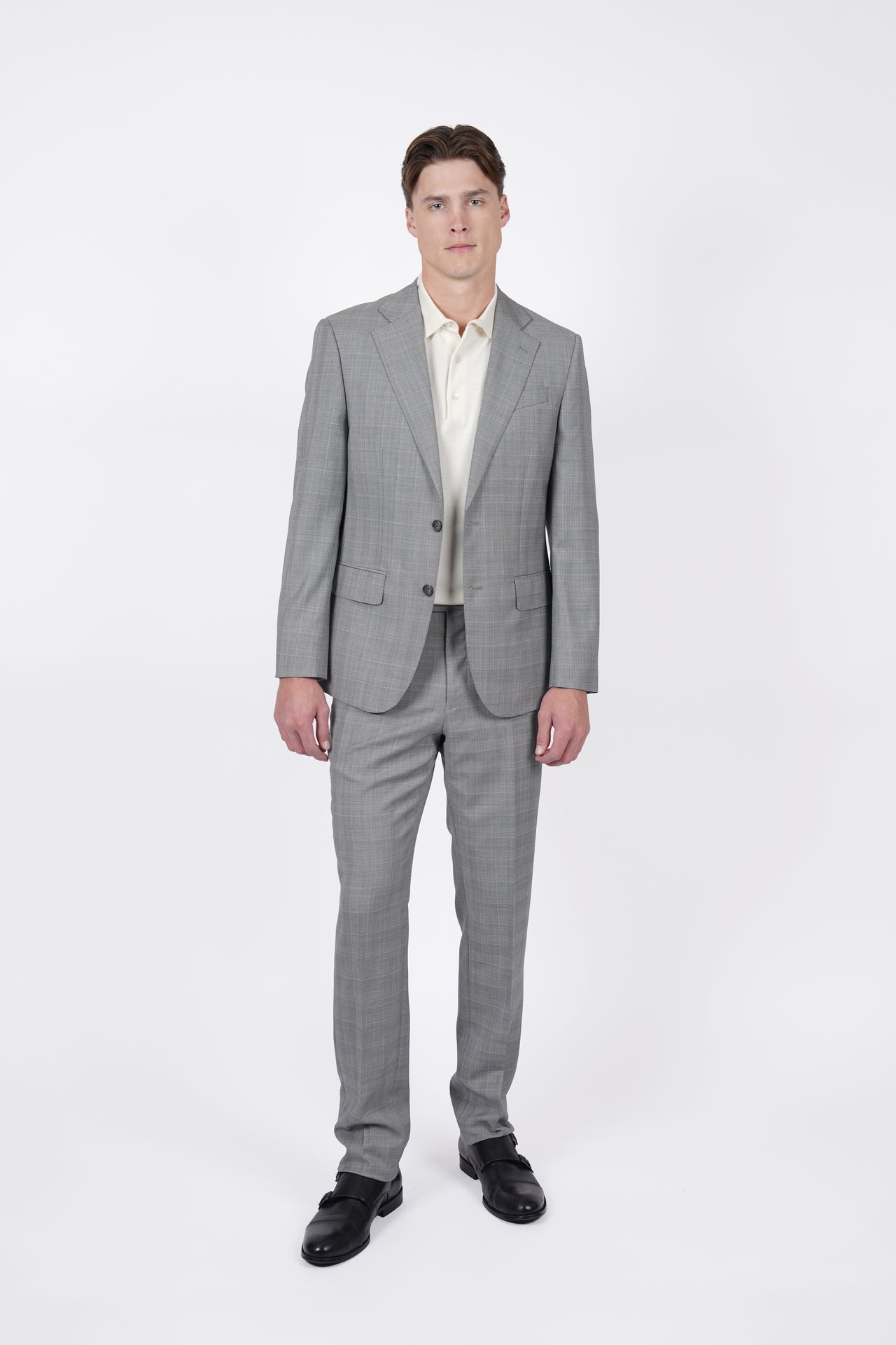 Light Grey Brinsley Check Trouser