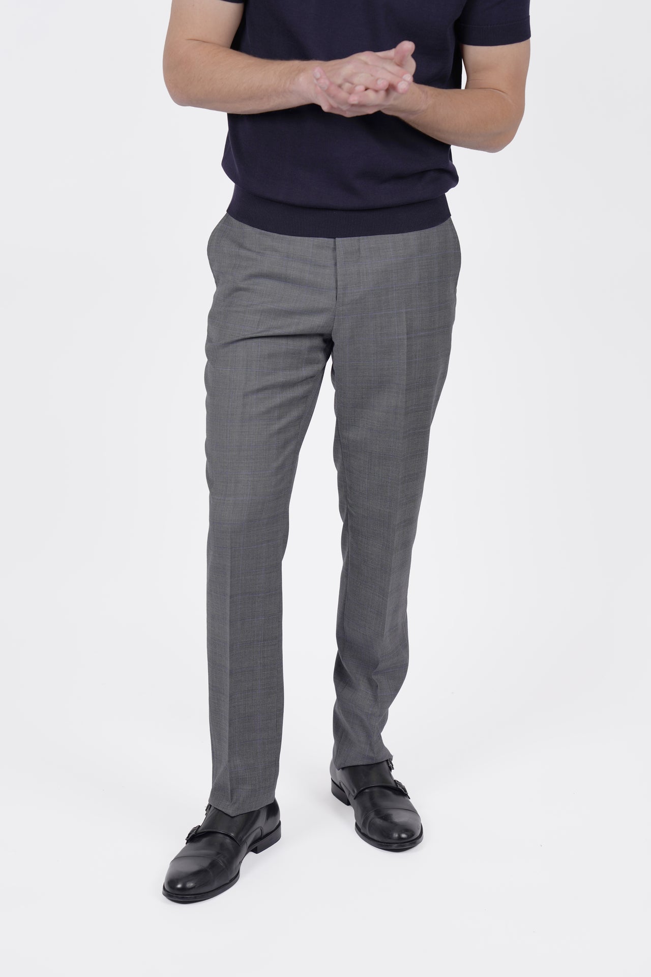 Grey Brinsley Check Trouser