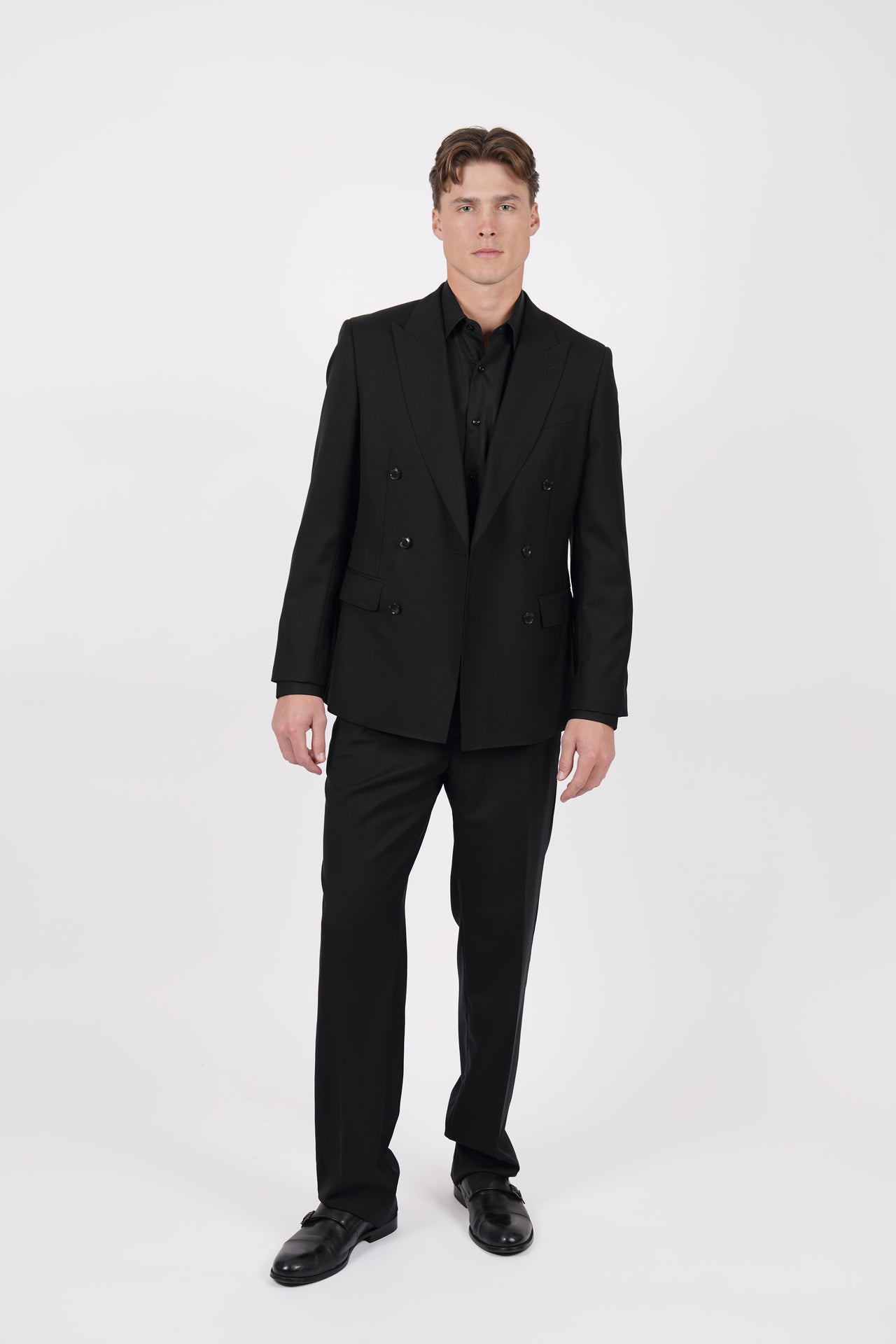 Black Wide Leg Plain Trouser